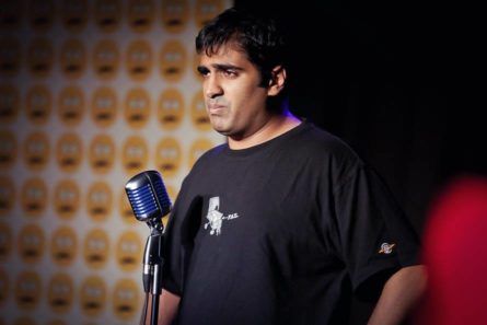 Sanjay being a professional comedian doing live gigs
